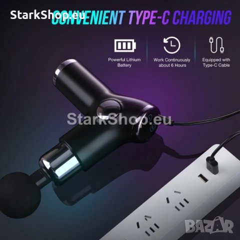 3D БЕЗЖИЧЕН МУСКУЛЕН ВИБРО МАСАЖОР С LED дисплей, снимка 6 - Друга електроника - 38426377