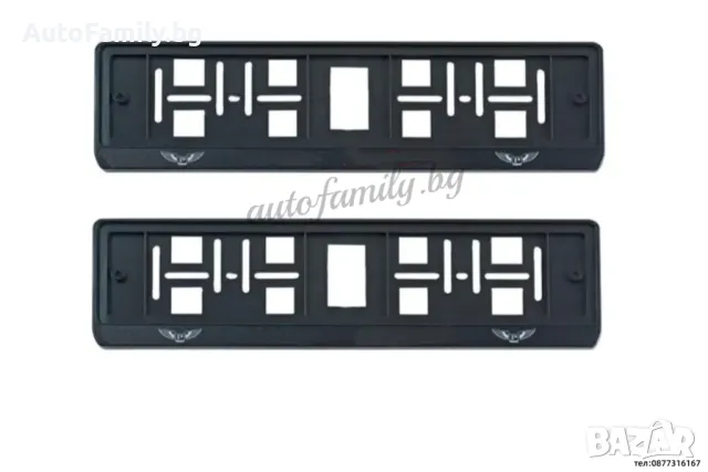 Стойка за регистрационен номер PVC комплект 2 броя, снимка 1