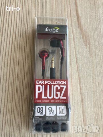 iFrogz EarPollution Plugz кабелни слушалки 3,5 мм - червени (EPD33-RED), снимка 4 - Слушалки и портативни колонки - 43913506