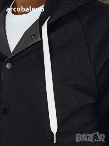 Мъжко двулицево бомбър яке с качулка, 2цвята , снимка 10 - Якета - 50282782