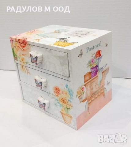 Стилна кутия за бижута с цветен принт /91884, снимка 8 - Декорация за дома - 43297953