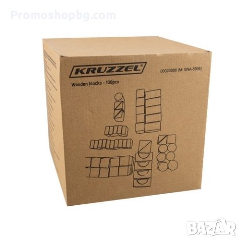 Дървени кубчета City, Конструктор от 100 части + Сортер + чанта за съхранение, снимка 7 - Конструктори - 43091971
