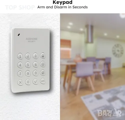 Безжична автономна алармена система  AGSHOME, 15 части WiFi, снимка 3 - Аналогови камери - 48491402