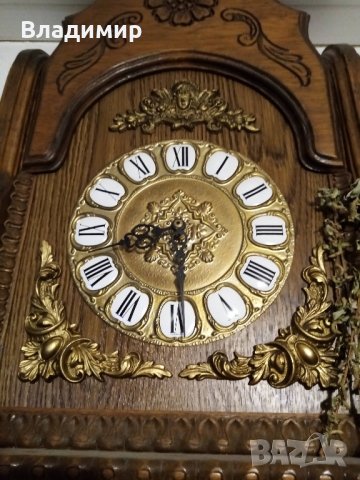 Часовник стенен,с тежести-топузи, снимка 5 - Антикварни и старинни предмети - 43998273