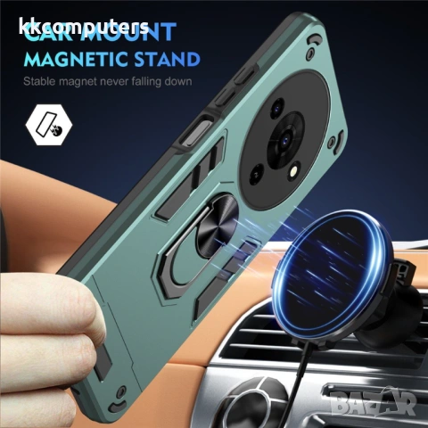 ZTE Blade A76 5G калъф – удароустойчив PC + TPU гръб с пръстен и стойка, снимка 4 - Калъфи, кейсове - 53043235