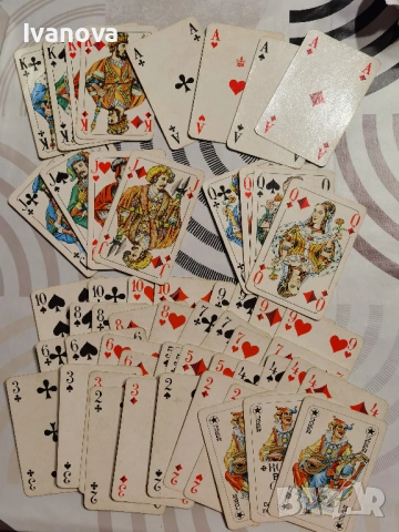 Ретро карти за белот, пасианс, сантасе и др, снимка 2 - Карти за игра - 53511686