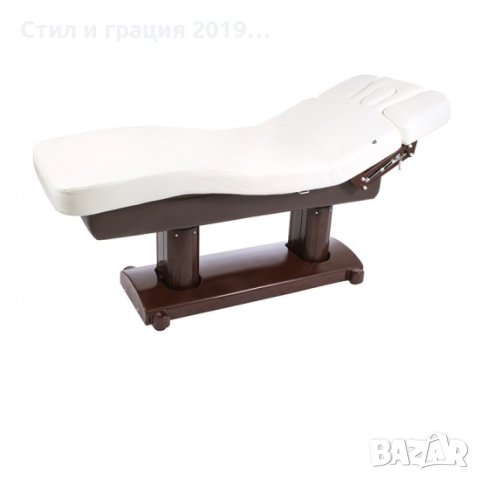 Спа кушетка Tensor (4 мотора) 185 х 76 х 68/89 см -с бяла и кафява основа, снимка 1