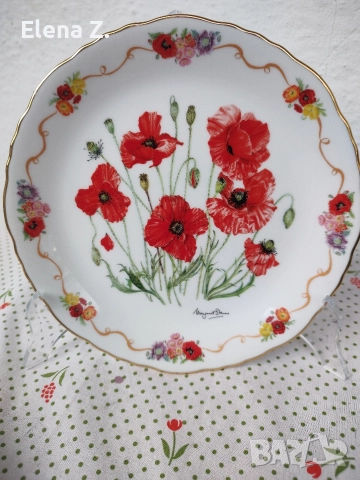 Красиви декоративни чинии с макове, снимка 10 - Декорация за дома - 52917477