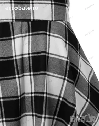 Дамска ежедневна модна карирана пола, 3цвята , снимка 4 - Поли - 49622638