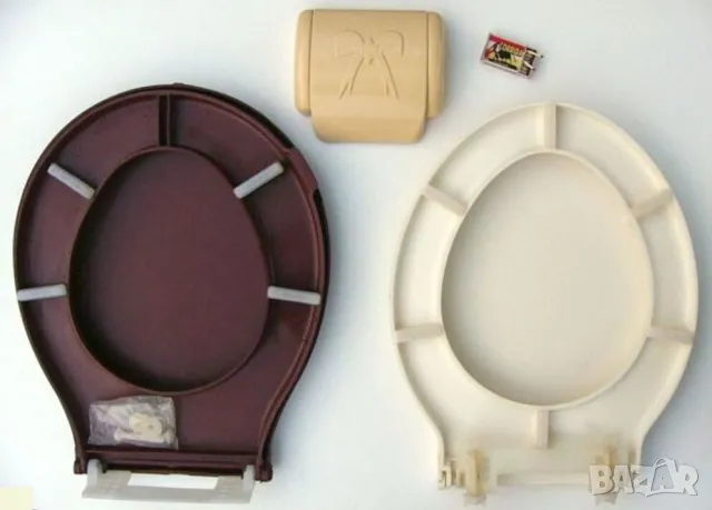 НОВО К-т ДЪСКА Седалка с Капак за Тоалетна Чиния и СТОЙКА Закачалка за Ролка Руло Хартия БАРТЕР, снимка 2 - Други стоки за дома - 47829443