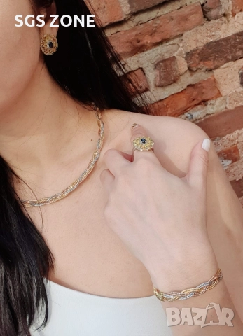 позлатено сребърно колие от Италия 925