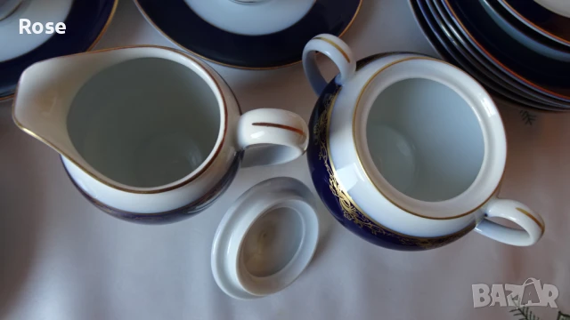 Винтидж порцелан Rosenthal Classic Rose Cobalt Blue 1974-1982, снимка 14 - Сервизи - 51416830