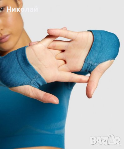 gymshark geo seamless long sleeve crop top, снимка 12 - Спортни екипи - 37042234