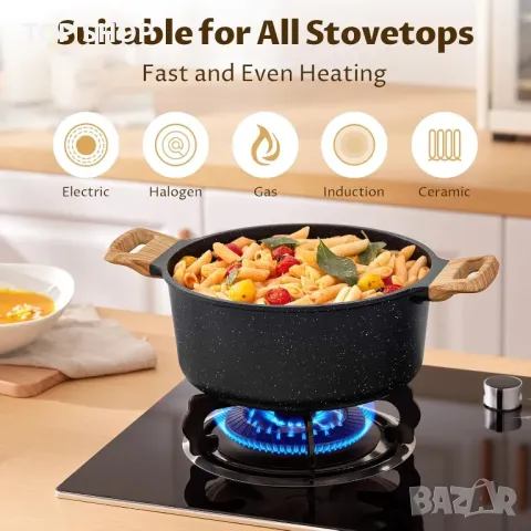 BLAZANT комплект тенджери и тигани с незалепващо покритие, 10 части, снимка 4 - Съдове за готвене - 49551795