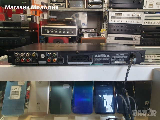 ДВД / DVD Elite PV-4000USB Работи, добър външен вид. Има USB. Няма дистанционно., снимка 8 - Плейъри, домашно кино, прожектори - 48412179