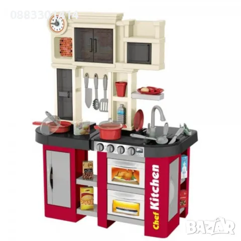 Голяма детска кухня, Звук, Светлини и 58 аксесоара, снимка 4 - Играчки за стая - 47873494
