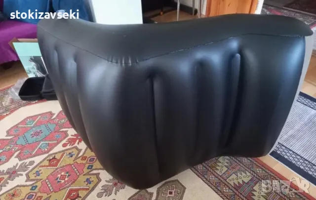 Удобен надуваем S-образен шезлонг с подлакътници, снимка 5 - Градински мебели, декорация  - 44474795