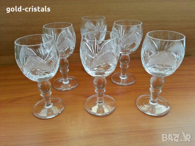кристални чаши , снимка 1 - Антикварни и старинни предмети - 27821508