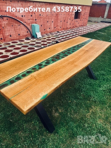 Трапезна Маса с Епоксидна смола, снимка 8 - Маси - 53126231