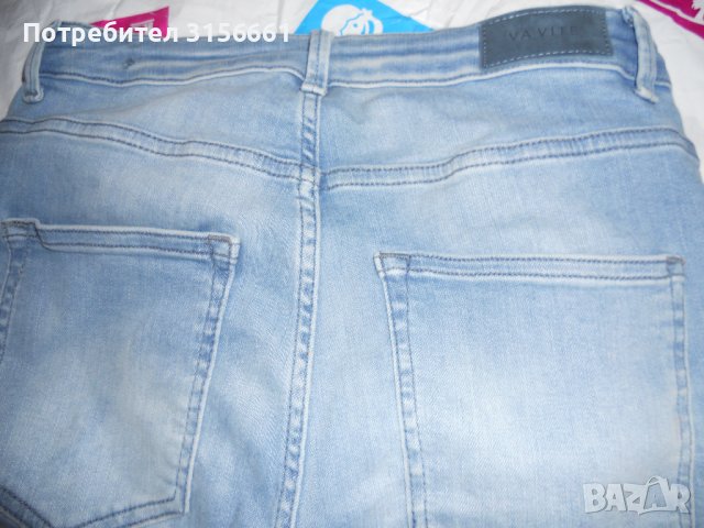 Еластични Дамски Дънки  78 дължина в син цвят размер М, снимка 6 - Къси панталони и бермуди - 40610108