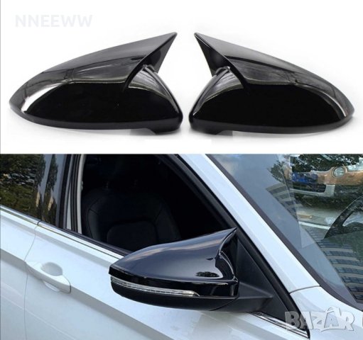 Капаци за огледала тип Batman за Volkswagen Golf 7 7.50/ Черен лак, снимка 1 - Аксесоари и консумативи - 44059568