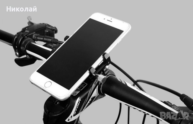 Метална стойка за телефон за колело , мотор  , велосипед , Комплект, снимка 2 - Аксесоари за велосипеди - 37168410