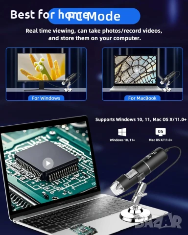 T TAKMLY Безжичен цифров микроскоп , снимка 5 - Друга електроника - 50492977