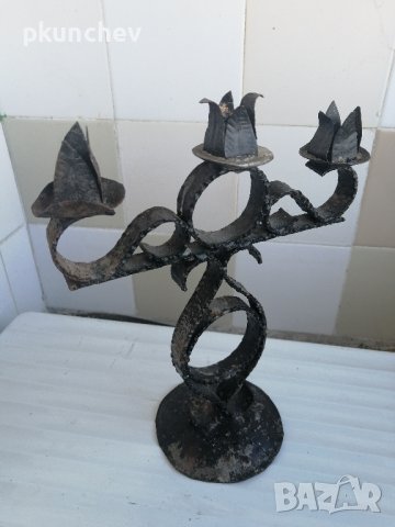 Ретро, свещник от ковано желязо