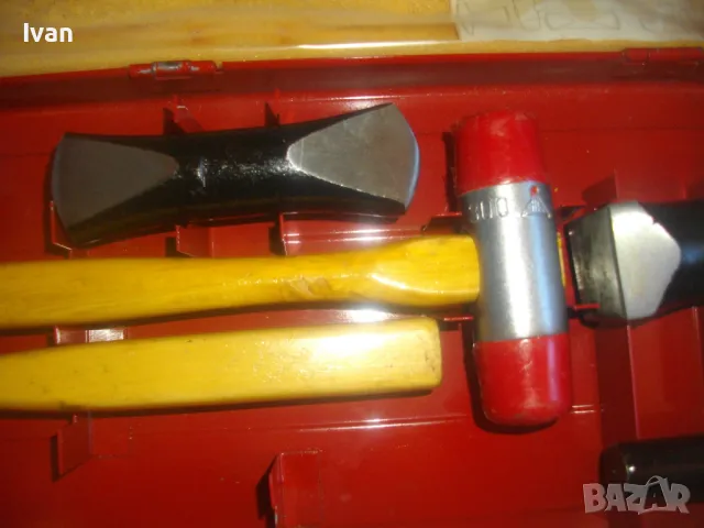 Smalcalda ФРГ Старо качество КОМПЛЕКТ РЪЧЕН ТЕНЕКЕДЖИЙСКИ ЧУКОВЕ И НАКОВАЛНИ в метален куфар масивни, снимка 3 - Други инструменти - 47878365