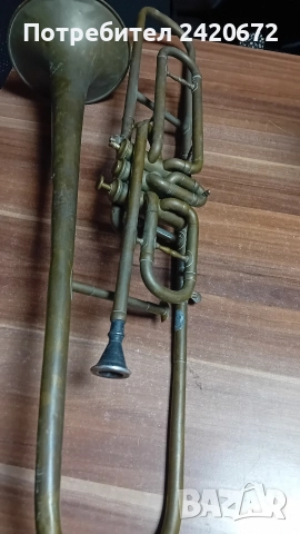 стар френски тромпет Gautrot Brevete , снимка 8 - Антикварни и старинни предмети - 52753463