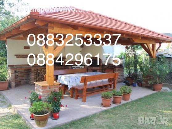 Дървени веранди,навеси, беседки,, снимка 4 - Ремонти на къщи - 49938597