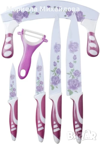 Комплект за рязане с керамичен чопър и белачка - 6 части., снимка 1