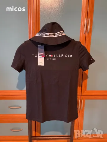 Tommy Hilfiger,оригинал,сет тениска и шапка, снимка 1 - Тениски - 47950543