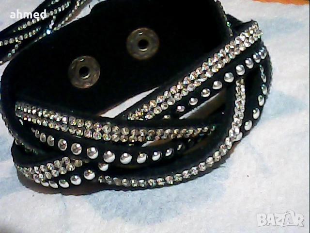 красив комплект кожено  колие гривна, снимка 3 - Бижутерийни комплекти - 52543863