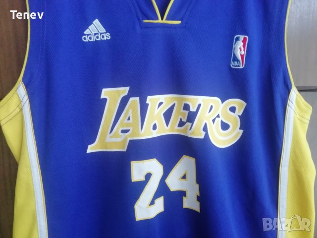LA Lakers #24 Kobe Bryant Adidas лилав потник Лейкърс размер S Los Angeles Jersey Коби Брайънт NBA , снимка 4 - Тениски - 43210538