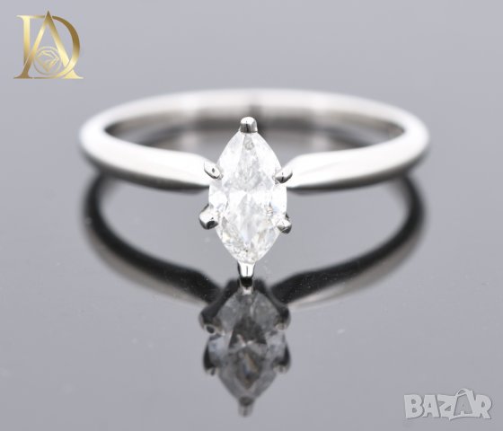 Нов Златен Пръстен с 0.47кт Естествен Диамант