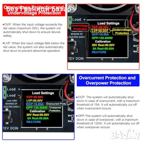 Нов Тестер за батерии 120W с постоянен ток и Type-C PD захранване, снимка 2 - Друга електроника - 53154821