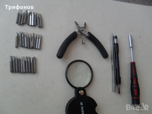 Отвертки Бит Клещи Лупа Пинсета КОМПЛЕКТИ ОРИГИНАЛ „РARKSID“-35ч. НЕМСКИ за Фина мехааника  , снимка 4 - Отвертки - 34613088