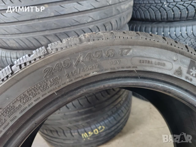 2бр.зимни гуми MICHELIN 245 45 17 DOT19 цена за брой, снимка 5 - Гуми и джанти - 51357849