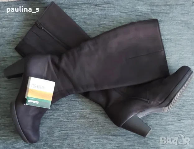 "Gabor" дамски ботуши от естествен набук с цип / N38, снимка 5 - Дамски ботуши - 47374911