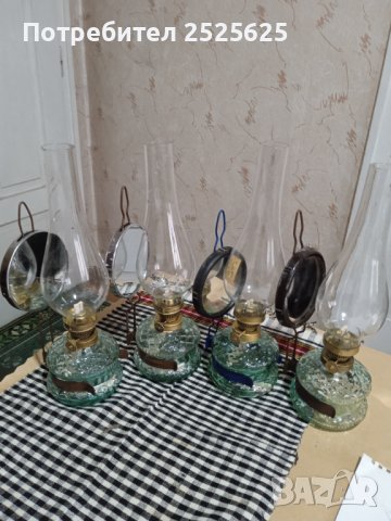 Старинни газени лампи - 4 броя, снимка 2 - Декорация за дома - 41780982