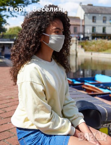 Детска, бяла, многократна памучна маска Oscar Apparels - 5 бр. в пакет, снимка 5 - Други - 43941196