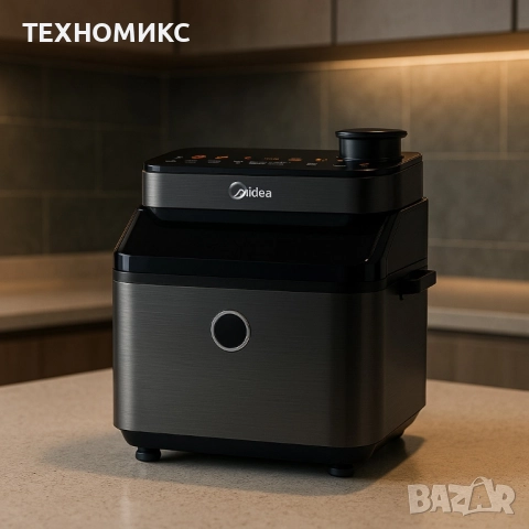 Еър Фрайър Midea DualTaste Air Fryer MF-CY75C2 – 7L капацитет, снимка 13 - Други - 51792223