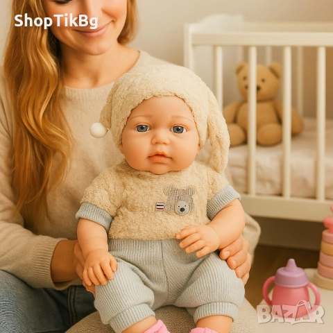 Реалистично говорещо бебе с аксесоар шише, снимка 4 - Кукли - 51620023