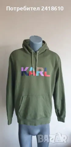 Karl Lagerfeld Print Hoodie Mens Size L ОРИГИНАЛ! Мъжки Суитчър!, снимка 3 - Суичъри - 48411244