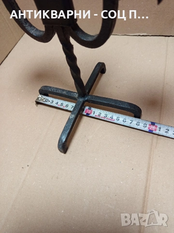 Стар Метален Свещник От Ковано Желязо Номер 578., снимка 10 - Антикварни и старинни предмети - 53180494