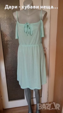 Ежедневна рокля в цвят мента🍀♥️M/L,L,XL♥️🍀арт.4447, снимка 2 - Рокли - 37645866