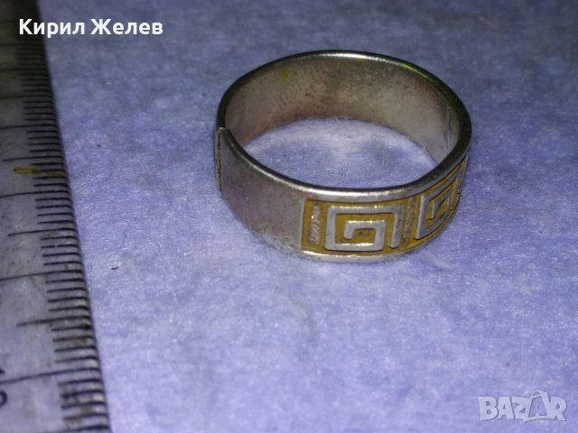 СТАР РЕГУЛИРУЕМ с КЛАСИЧЕСКА ОРНАМЕНТИКА СРЕБЪРЕН ПРЪСТЕН ХАЛКА ВИСОКА ПРОБА СРЕБРО с 2 ПЕЧАТА 40655, снимка 11 - Антикварни и старинни предмети - 43226538