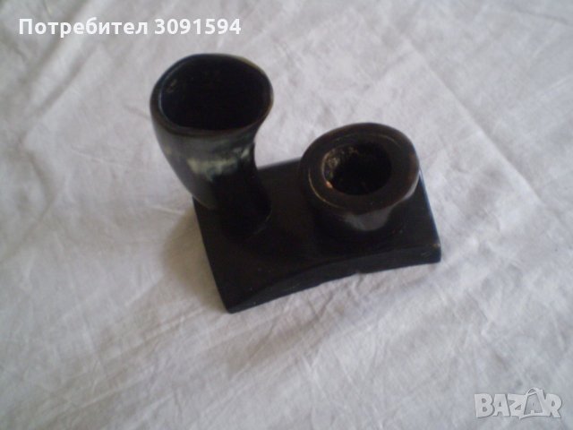 Ръчно изработени ваза и мастилница от рог