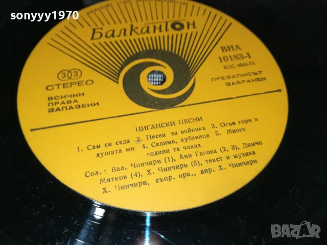 ЦИГАНСКИ ПЕСНИ-ПЛОЧА 1006251008, снимка 14 - Грамофонни плочи - 50612326